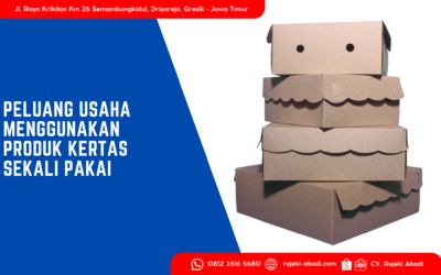 Peluang Usaha Menggunakan Produk Kertas Sekali Pakai